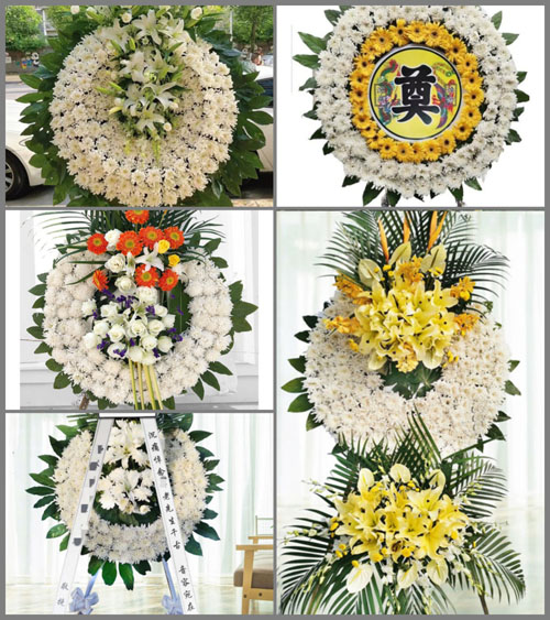 山西晋中灵石县夏门镇南村村花圈速递